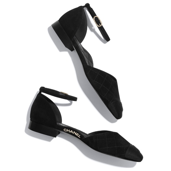 chanel flats with ankle strap
